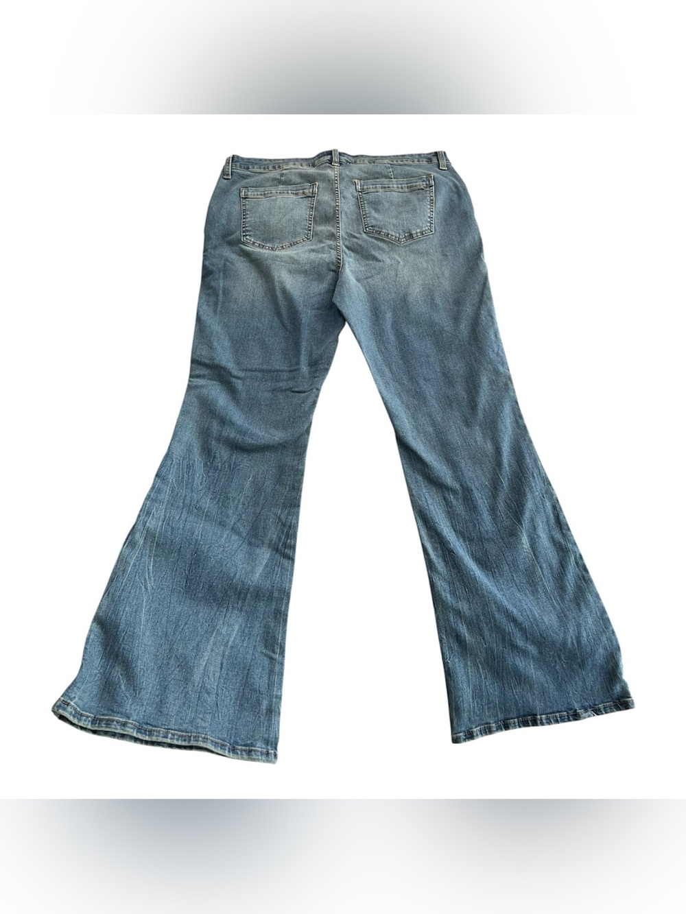 Time and thu Classic High-Rise Flare Jeans - Light Blue - Picture 2 of 6